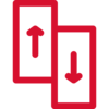 Icon Symbolbild für zwei Varianten einer Vertikal-Maschine