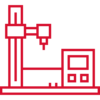 Icon Symbolbild für flexible Plastifizier- und Spritzeinheit bei einer Vertikal-Maschine